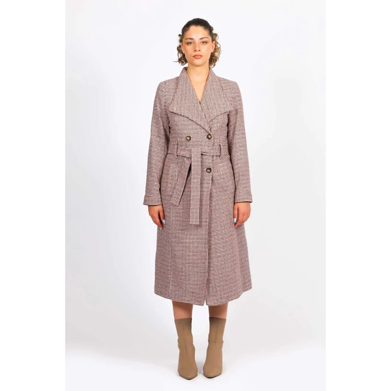 NAF NAF klasszikus, karcsúsított, francia tyúklábmintás szövetkabát 